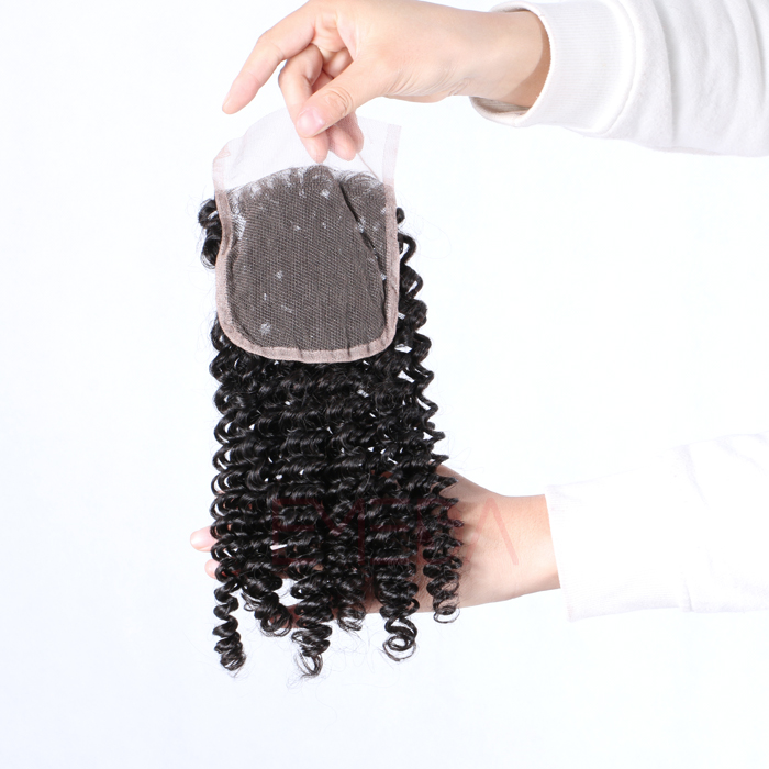 EMEDA Free Style Brazilian Hair Lace Closure kinky curly Baby hair 4